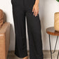 Double Take Drawstring Smocked Waist Wide Leg Pants