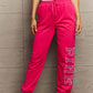 Simply Love Full Size PINK Graphic Sweatpants