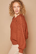 Load image into Gallery viewer, POL Cable Knit Cutout Long Sleeve Sweater
