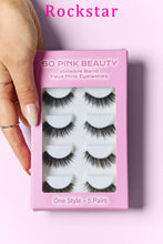 Load image into Gallery viewer, SO PINK BEAUTY Faux Mink Eyelashes 5 Pairs
