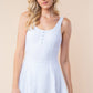 White Birch Sleeveless Performance Knit Swim Dress