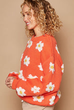 Load image into Gallery viewer, POL Daisy Pattern Drop Shoulder Sweater
