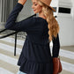 Long Sleeve V-Neck Cable-Knit Blouse