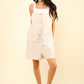 VERY J Half Button Drawstring Sleeveless Romper