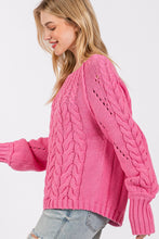 Load image into Gallery viewer, SAGE + FIG Cable-Knit Long Sleeve Sweater
