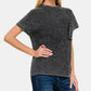 Zenana Pocketed Mock Neck Short Sleeve Sweater