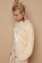 Load image into Gallery viewer, POL Round Neck Long Sleeve Peace Sign Sweater
