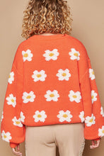 Load image into Gallery viewer, POL Daisy Pattern Drop Shoulder Sweater
