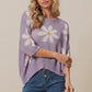 BiBi Floral Pattern Slit Sweater