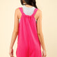 VERY J Tie Shoulder Front Pocket Romper