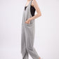 VERY J  Plunge Sleeveless Jumpsuit with Pockets