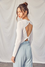 Load image into Gallery viewer, Idem Ditto Twisted Backless Long Sleeve Knit Top
