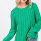 SAGE + FIG Cable-Knit Long Sleeve Sweater