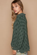 Load image into Gallery viewer, POL Checkered Distressed Edge Sweater
