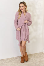 Load image into Gallery viewer, Hailey &amp; Co Tie Front Long Sleeve Robe
