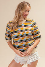 Load image into Gallery viewer, BiBi Multi Color Half Sleeve Sweater
