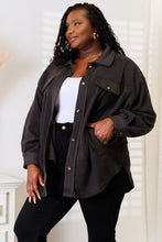 Load image into Gallery viewer, Heimish Cozy Girl Full Size Button Down Shacket
