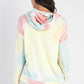 Cherish Apparel Drawstring Tie-Dye Dropped Shoulder Hoodie