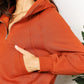 Double Take Half-Zip Long Sleeve Hoodie