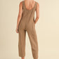 MABLE Sleeveless Knit Crop Jumpsuit with Pockets