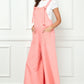 Veveret Wide Strap French Terry Overalls