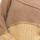 BiBi Texture Detail Contrast Drop Shoulder Sweater