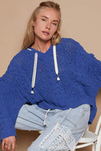 Load image into Gallery viewer, POL Cable Knit Hooded Chenille Sweater
