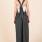 Culture Code Pocketed Sleeveless Wide Leg Overalls