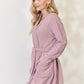 Hailey & Co Tie Front Long Sleeve Robe