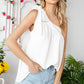 Tied One-Shoulder Blouse