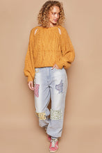 Load image into Gallery viewer, POL Cable Knit Cutout Long Sleeve Sweater
