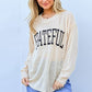 And The Why GRATEFUL Long Sleeve Knit Top