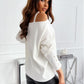 Asymmetrical Neck Buttoned Top