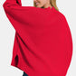 Zenana Side Sit Oversize Sweater