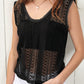 Crochet Deep V Openwork Tank