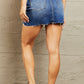 BAYEAS High Waisted Distressed Mini Skirt