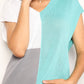 Color Block V-Neck Knit Top