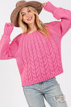 Load image into Gallery viewer, SAGE + FIG Cable-Knit Long Sleeve Sweater
