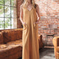 Ces Femme V-Neck Sleeveless Wide Leg Jumpsuit