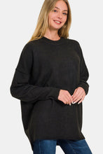 Load image into Gallery viewer, Zenana High-Low Hem Drop Shoulder Sweater
