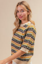 Load image into Gallery viewer, BiBi Multi Color Half Sleeve Sweater
