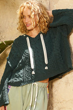 Load image into Gallery viewer, POL Cable Knit Hooded Chenille Sweater
