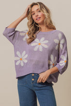 Load image into Gallery viewer, BiBi Floral Pattern Slit Sweater
