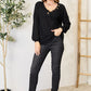 Zenana Buttoned Long Sleeve Blouse