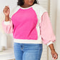 Color Block Dropped Shoulder Sweatshirt