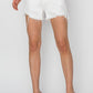 RISEN Button Fly Frayed Hem Denim Shorts