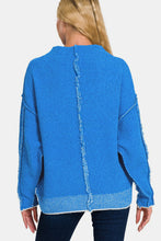 Load image into Gallery viewer, Zenana Exposed Seam Mock Neck Long Sleeve Sweater
