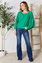 Load image into Gallery viewer, Zenana Full Size Round Neck Batwing Sleeve Blouse
