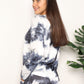 Shiny Tie-Dye Round Neck Top and Shorts Lounge Set