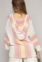 Load image into Gallery viewer, POL Striped Hooded Long Sleeve Sweater
